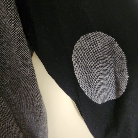 Joseph Jos A. Banks Black Gray 1/4 Zip Elbow Patch Grandpa Sweater Size XXL - Picture 3 of 4